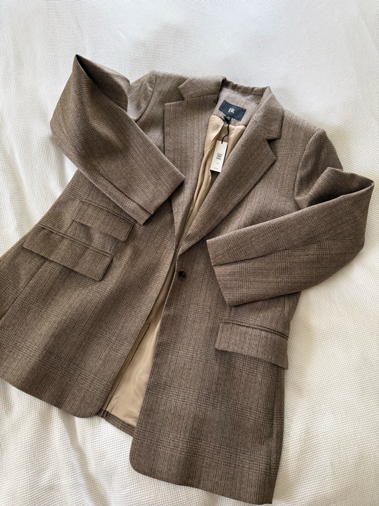 Banana Republic Brown Herringbone Blazer